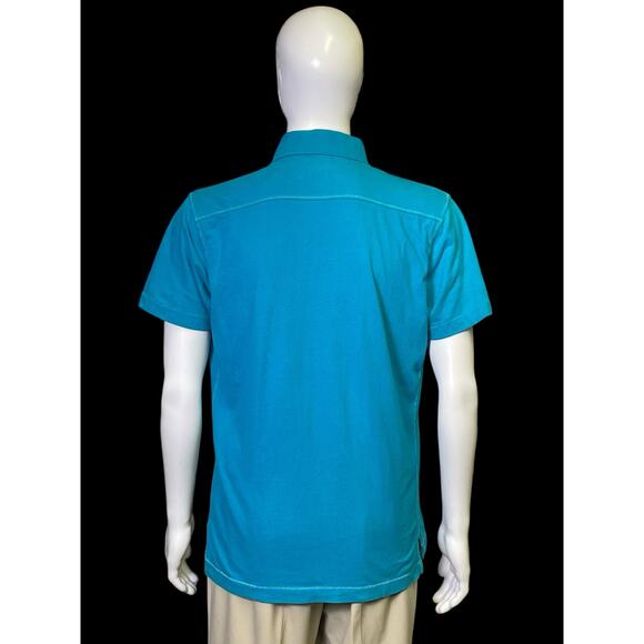 The Original Arizona Jean Company Men's Turquoise Blue Polo Graphic Shirt Large - Picture 2 of 10